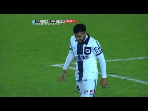 A Canelo se lo negó el palo. Quilmes 2 - San Martín 0. Fecha 27. Primera División 2015. FPT.