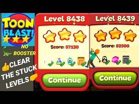 Toon Blast Level 8438 8439 👍good TRICKS🤛🤺✨