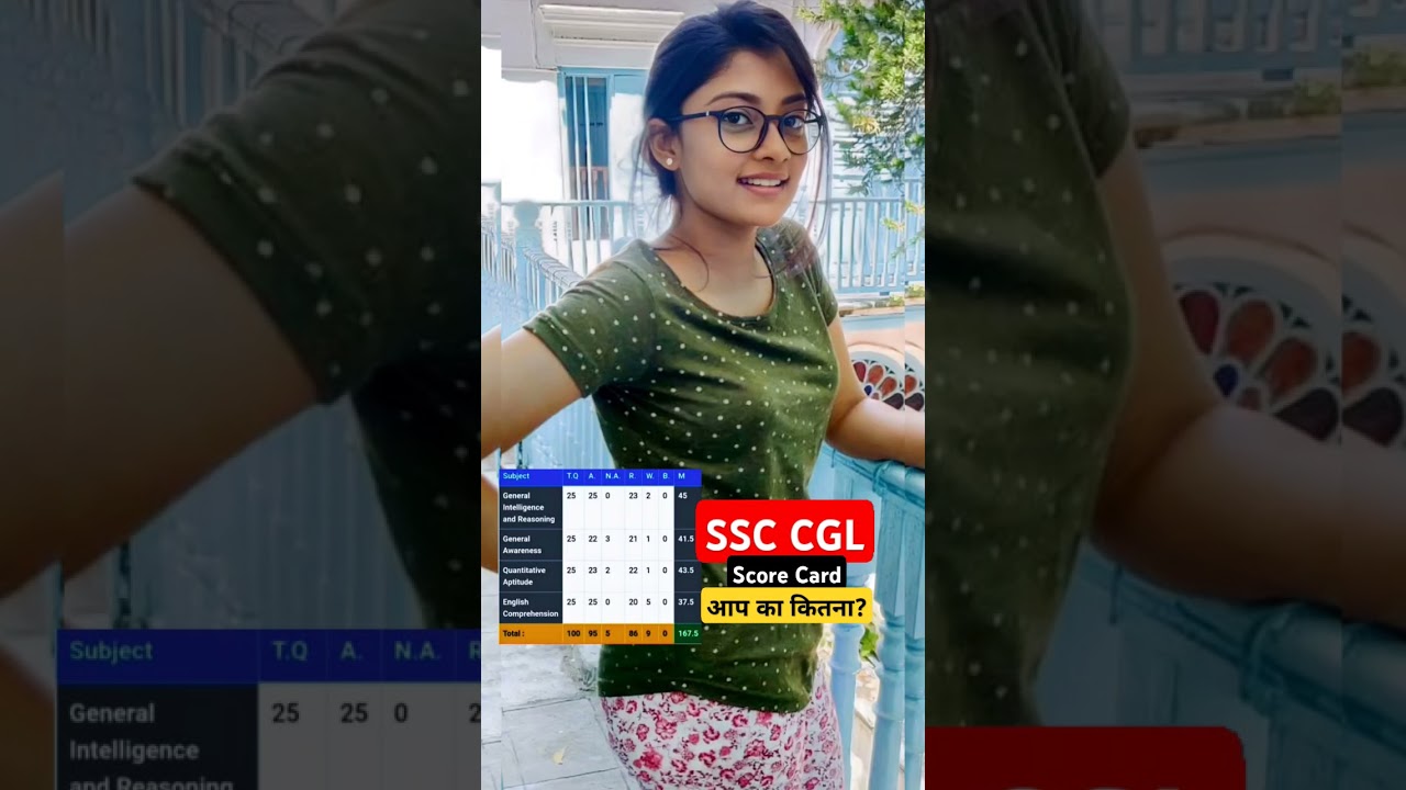 🔥 SSC CGL Score Card 2024 | SSC CGL CUTOFF 2024 #shorts #short