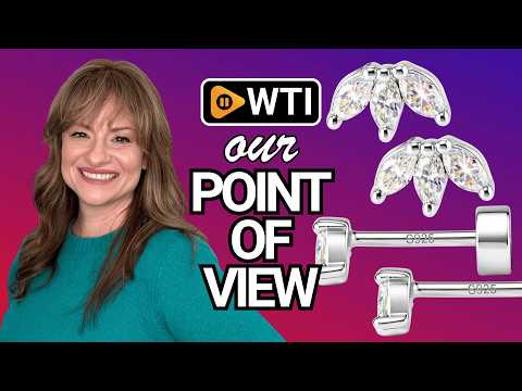 Moissanite Flat Back Stud Earrings for Women – Solid S925 Sterling Silver with 18K White/Gold Plated - WTI product video review