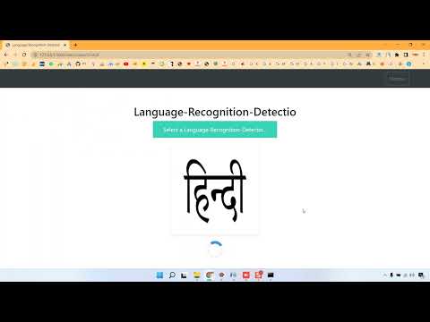 Language Type Recognition CNN Flask App in Python Projects