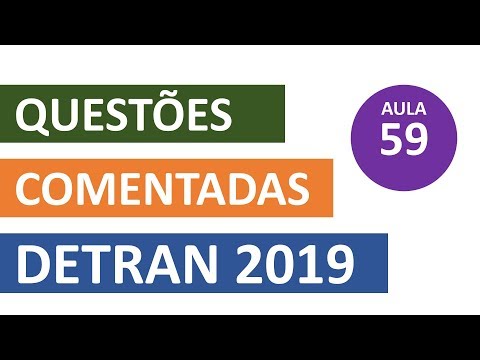 SIMULADO DETRAN QUESTÕES 2019 - AULA 59 #SimuladoLegTransito #Detran2019