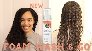 Mousse ONLY Wash and go on long curly hair | Treluxe NEW foam mousse!