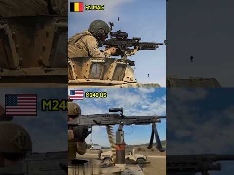 M240 vs FN MAG – Heavy Machine Gun Comparison 🔥 #shorts #military #weapontech #firepower
