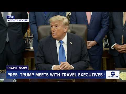 President Trump meets with travel industry executives