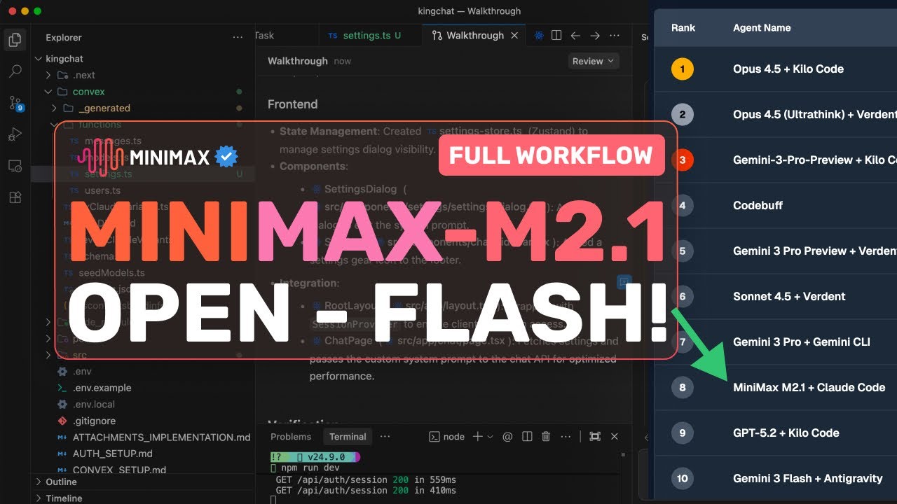 Minimax M2.1 : RIP Gemini 3.0 FLASH! This is the BEST SMALL & CHEAP OPEN MODEL YET!