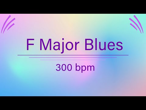 F Major Blues | 300 bpm | Jazz Swing | Play-Along Backing Track