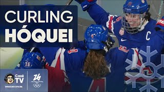 CURLING E HÓQUEI NO GELO | OLIMPÍADAS DE INVERNO | DAQUI A POUCO TEM CERIMÔNIA DE ABERTURA