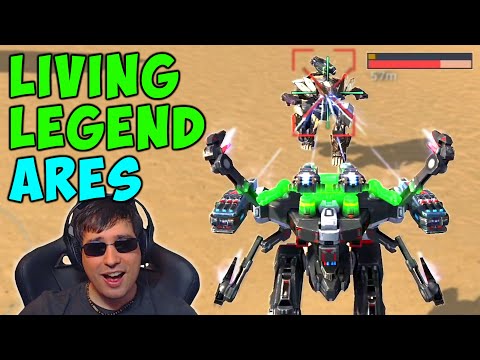 LIVING LEGEND Ares with Atomizer & Quarker - War Robots Mk2 Gameplay WR