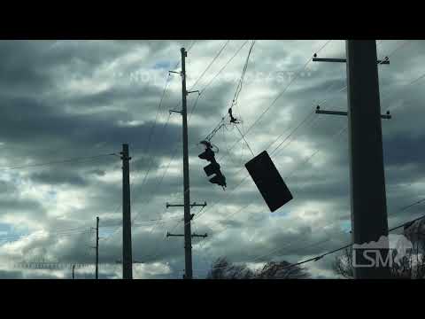 03-03-2023 Versailles, KY - Debris flying Poles Snapped Hurricane Force Winds in KY