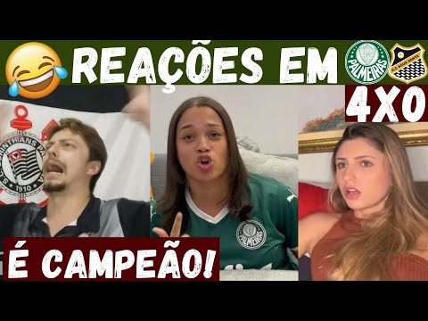 🤣 REACT - OLHA A REAÇÃO DOS DIVERSOS TORCEDORES NO TITULO DO PALMEIRAS 4 X 0 ÁGUA SANTA!