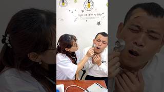 😱Super funny doctor cures tooth decay caused by eating lollipop! 🍭 🤒🥴 IVY #shorts #funny