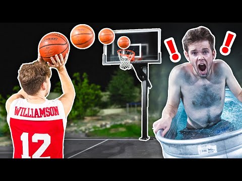 Make The Shot, Leave The FREEZING Ice Bath Challenge!
