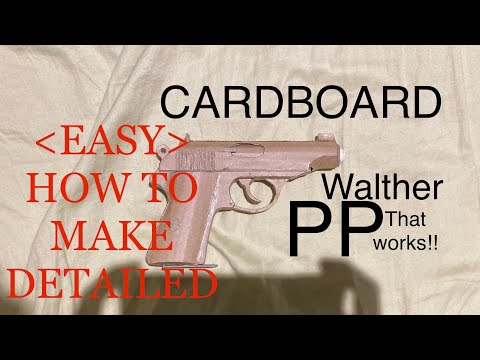 {EASY} How to make CARDBOARD WWII Walther PP THAT WORKS