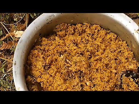 Chicken Biriyani For 20 People - Cooking Chicken Dum Biriyani In My Village - Village Food