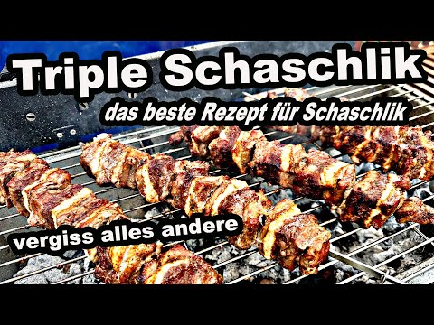 Tripple Schicht Schaschlik vom Grill das beste Rezept | The BBQ BEAR