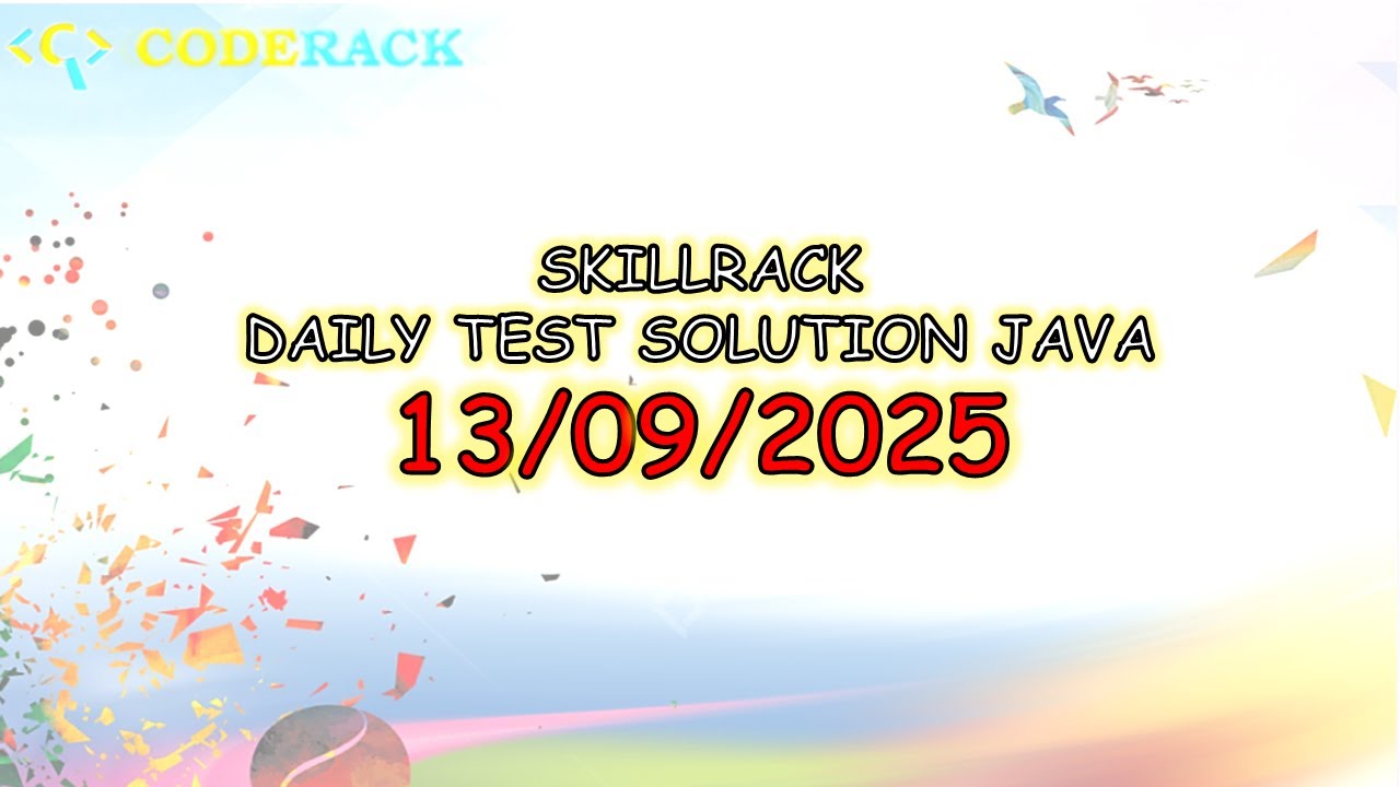 SkillRack Daily Test Java Solution | 13/09/2025 #skillrack #coderack