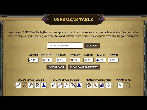 FIND YOUR PERFECT OSRS GEAR SETUP WITH THIS NEW OSRS GEAR TABLE