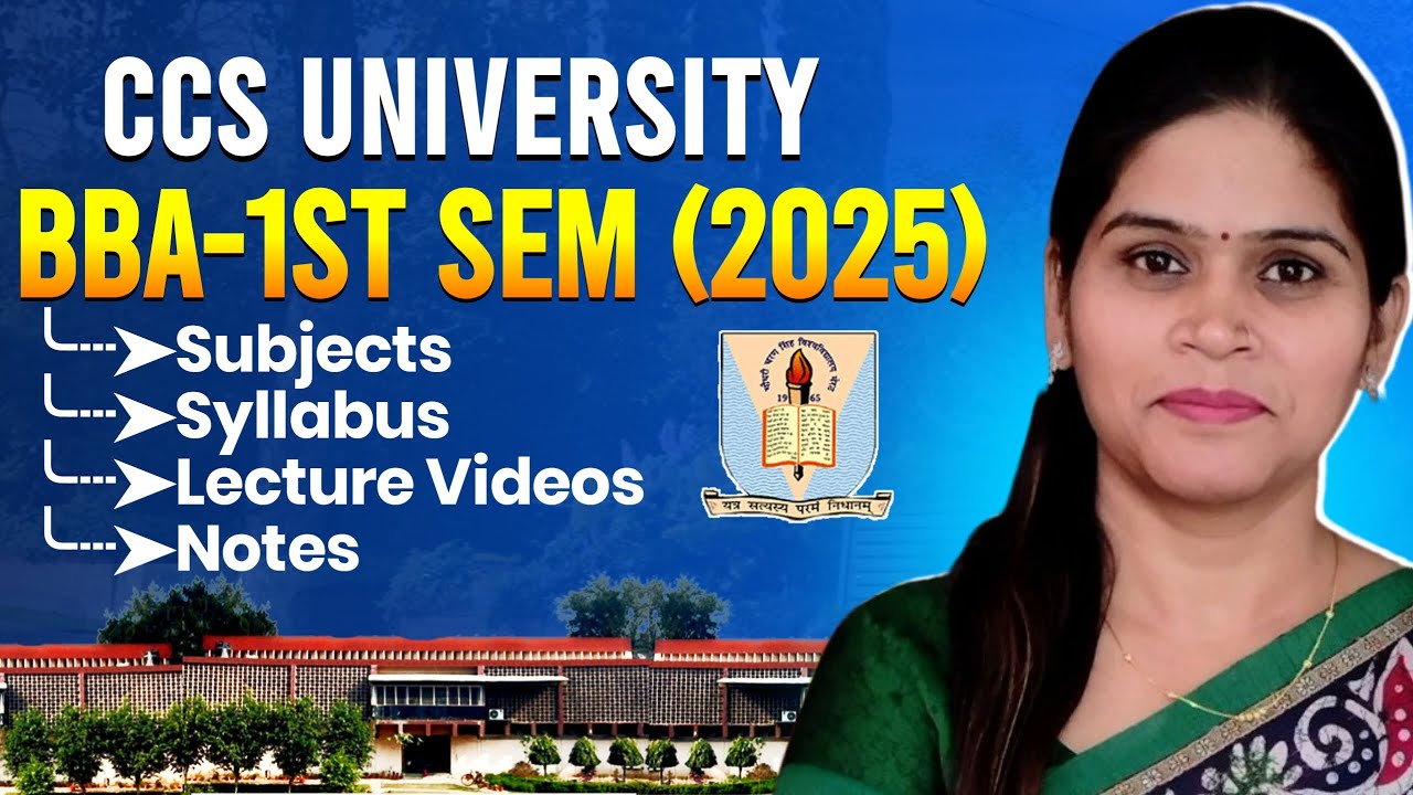 CCS University  BBA 1st Semester Syllabus | CCSU BBA Syllabus | BBA 1st Sem Syllabus | 2025 - 26 |