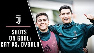 فيديو تدريب اليوفي ( تحدي التسديدات : رونالدو × ديبالا × هيغوين × بيرنارديسكي × بياتزا )