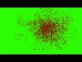 Blood Splatter on the Wall - Green Screen Animation