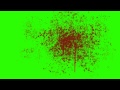 Blood Splatter On The Wall Green Screen Animation