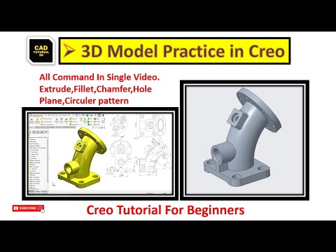 Creo Modeling Exercises Tutorial for Beginners | Creo Practice Exercises - 11