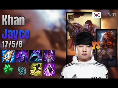 Khan Top Jayce vs Gragas lol KR solo rank Full Game 15.21 | 칸 제이스 vs 그라가스