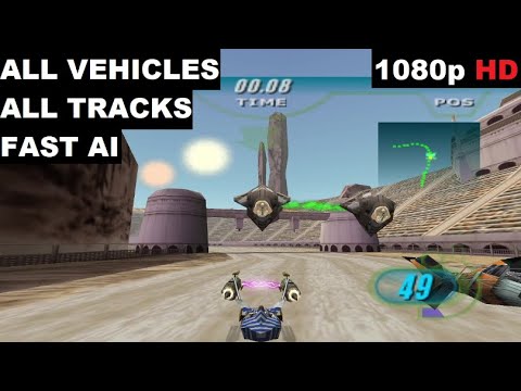 Star Wars Episode I: Racer All Tracks / Circuits Fast AI + All Vehicles PC Gameplay