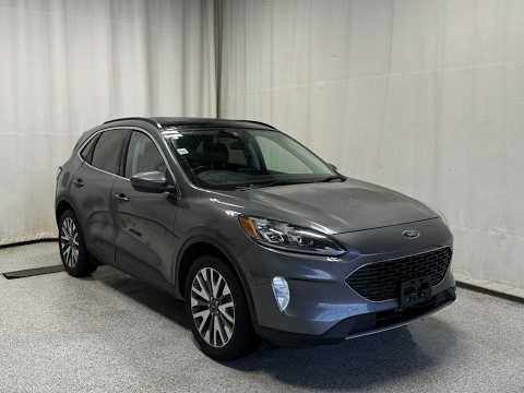 2021 Ford Escape Titanium AWD in Gray for sale at Park Mazda in Sherwood Park, AB