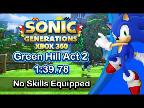 Sonic Generations Green Hill Act 2 Speedrun 1:39.78 (Basic run, No skills)