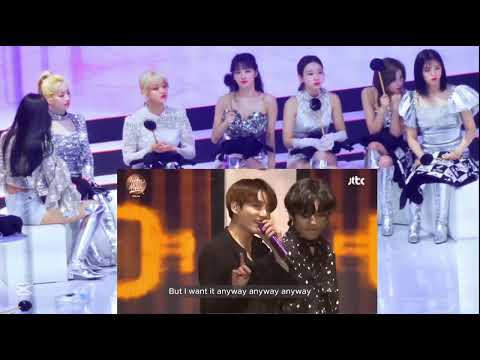 TWICE Reaction to BTS Dimple Performance at Golden Disc Awards (GDA) 2020 [+Eng Lyrics]