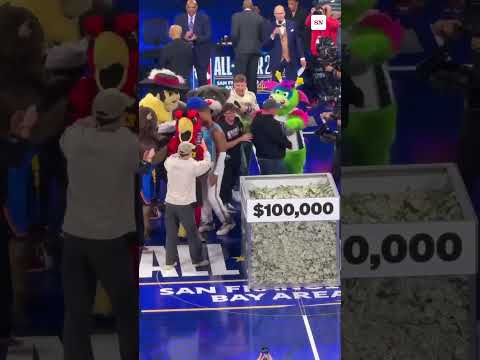 This NBA fan won $100k from Mr. Beast! #shorts