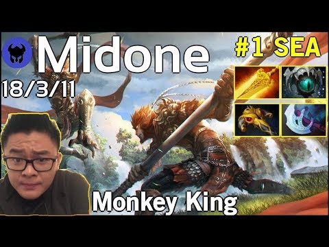 18 KILLS!!!When MidOne plays Monkey King!!! Dota 2 7.19