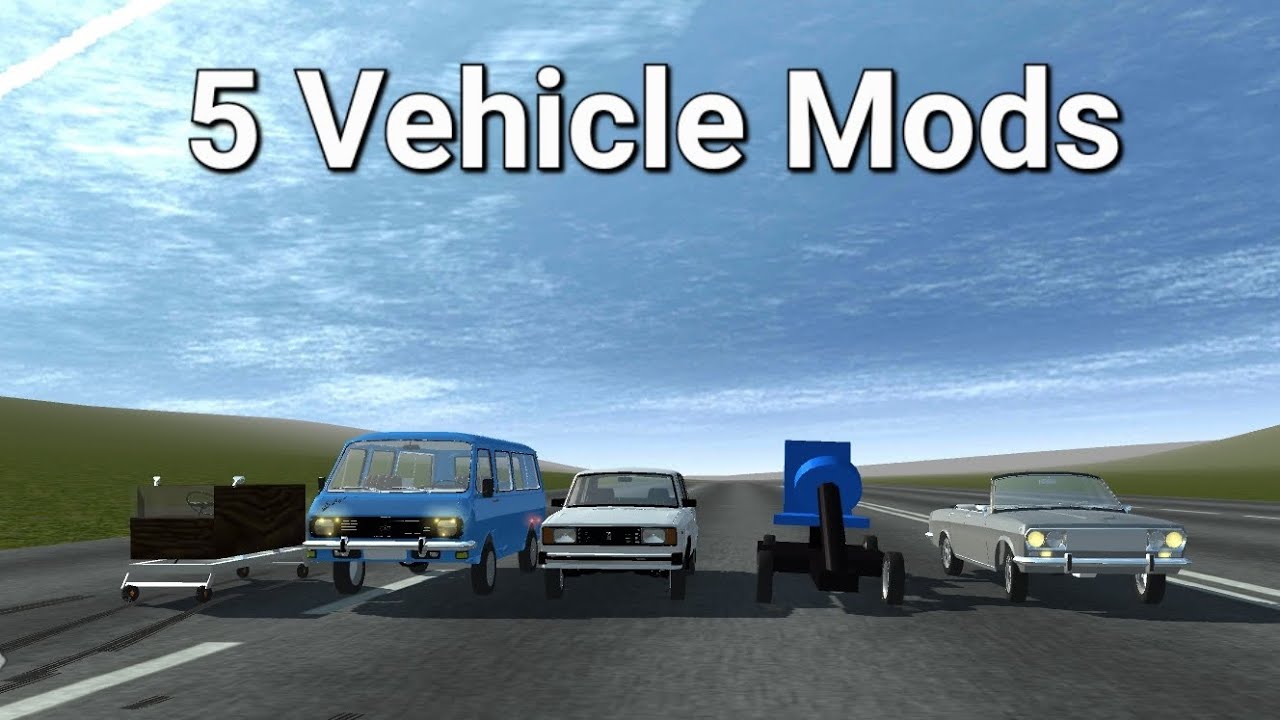 5 Vehicle Mods | Simple Car Crash Physics Simulator