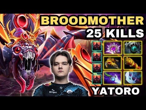 🔥 YATORO Broodmother HARD CARRY Highlights 🔥 33K Net Worth 25 Kills 🔥 - Dota 2