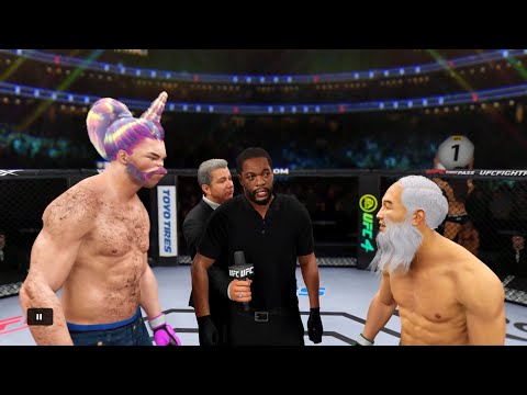Zombie Unicorn vs. Old Bruce Lee - EA Sports UFC 4