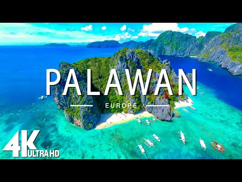 FLYING OVER PALAWAN 4K UHD - Relaxing Music Along With Beautiful Nature Videos - 4K Video Ultra HD