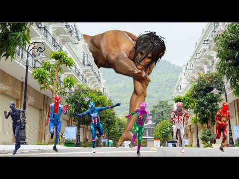 What If 6 Spider-Man Bros In 1 House...? || ??? Hey Everyone, Titan War !!, Fight the Giant Titan !!