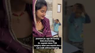 By Birth limb length shortening young pt. successful hip replacement surgery and rehab #trending 🔥🔥