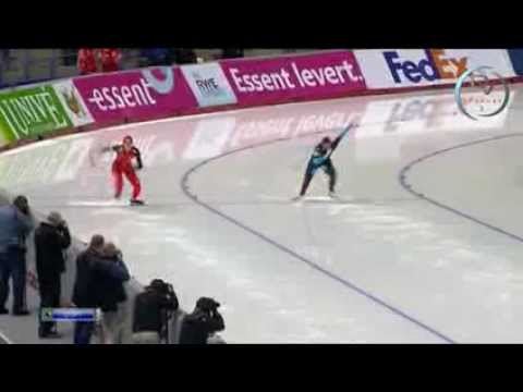 Brittany Bowe & Beixing Wang 500m, Calgary 2013, 2nd round