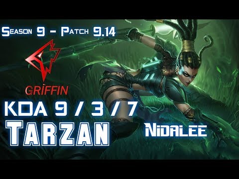 GRF Tarzan NIDALEE vs ELISE Jungle - Patch 9.14 KR Ranked