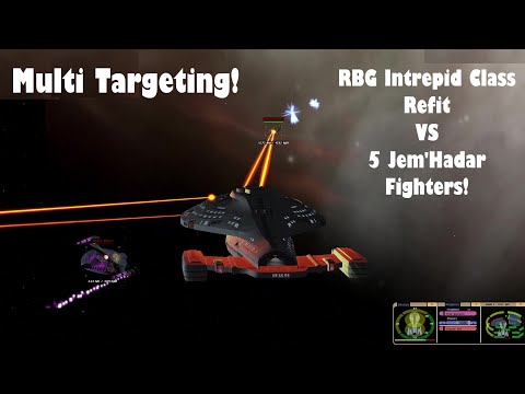 RBG Intrepid Class Refit VS 5 Jem'Hadar Fighters Bug Ships - Star Trek Ship Battles