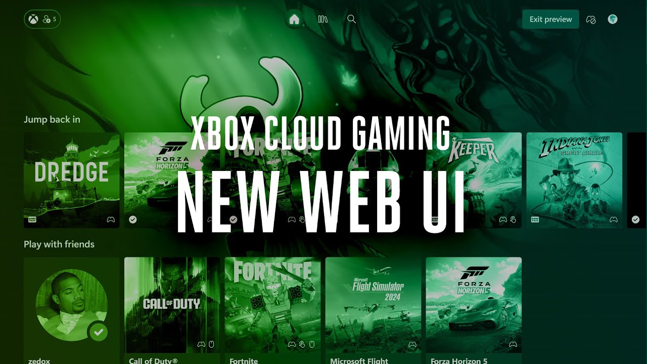 The new Xbox Cloud Gaming interface will serve as the basis for the ...