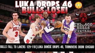 Bulls Fall to Lakers 129-118 | Luka Dončić Drops 46, Turnovers Doom Chicago | Postgame LIVE 🐂💔