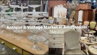 Amsterdam diaries | antique & vintage market, HUGE garage sale 🧺✨アンティークマーケット、オランダ生活