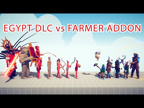 EGYPT DLC TEAM vs FARMER ADDON TEAM - Totally Accurate Battle Simulator TABS