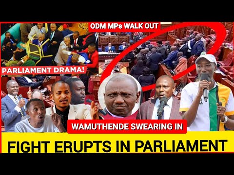 Breaking News! Drama erupts in parliament today as opposition stops wamuthende swearing~unbelievable