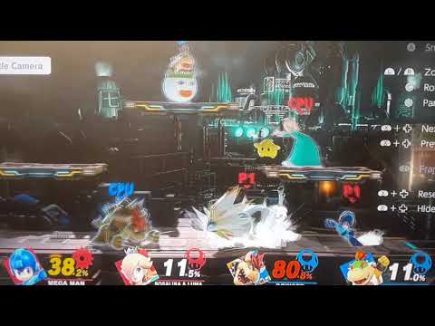 SSBU: Mega Man and Rosalina Vs Bowser and Bowser Jr