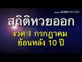 สถิติ หวย ย้อน หลัง 30 ปี